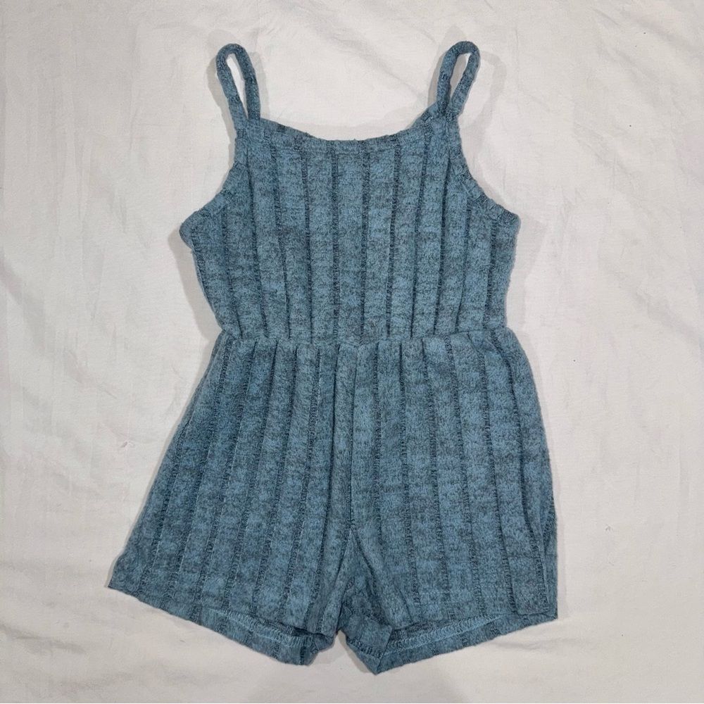 6-9 months ribbed soft Blue Romper